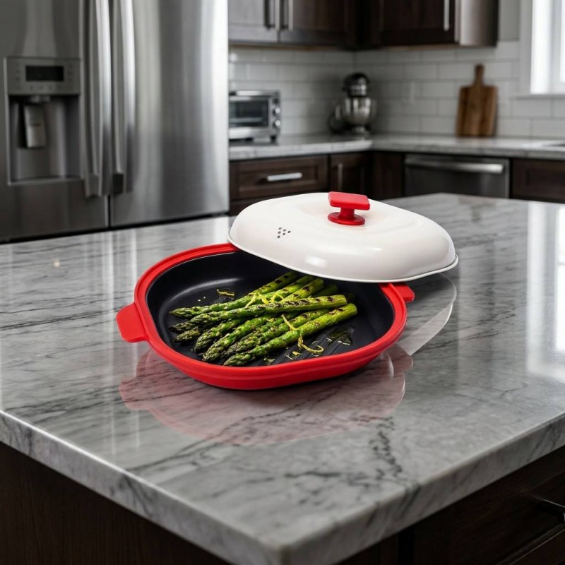 HeMaSe Microwave Grill Pot - Food-Grade Silicone with LFGB and FDA Certification