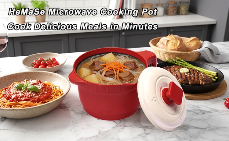 HeMaSe Round Microwave Grill Multi-Pot Multiple Angles - Versatile Cookware for Grilling Chicken, Fish, and Vegetables